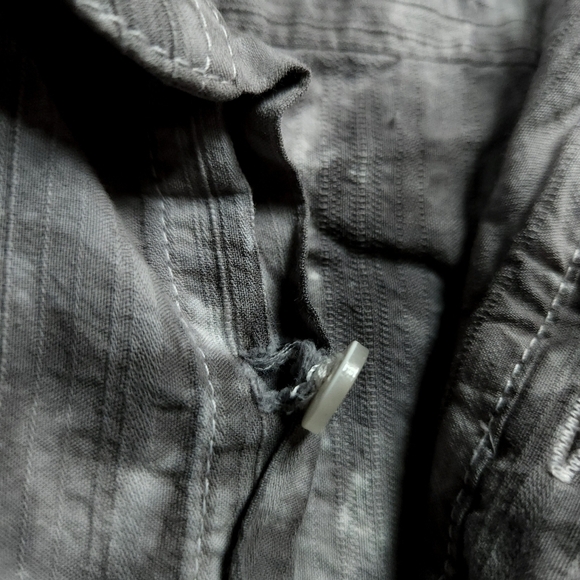 Eighty Eight Apparel Shirt Mens sz M Crosses Bleach Dye Button Up Y2k Grunge - Picture 6 of 6